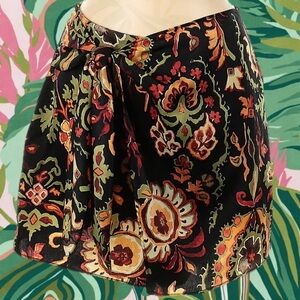ZARA Paisley Satin Mini Skirt